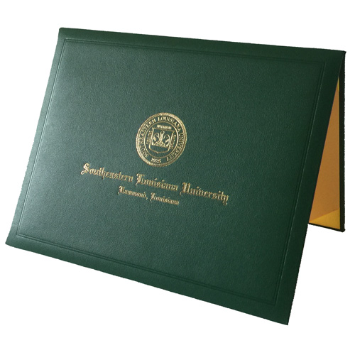 Certificate Cover ImprintedDiploma Of Graduation Faux-leather Diploma Holder 8.5 x 11 Grad Days Green 