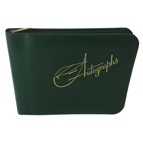 Zippered Personalised Autograph Book, Vintage Autograph Books