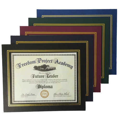 Ecoleatherette Handcrafted A-4 Diploma Photo Frame Covered with 100% Cotton Looks Like Leather Cover for Document & Certificates Hanged or Put on Table Vertical or Horizontal Display Black